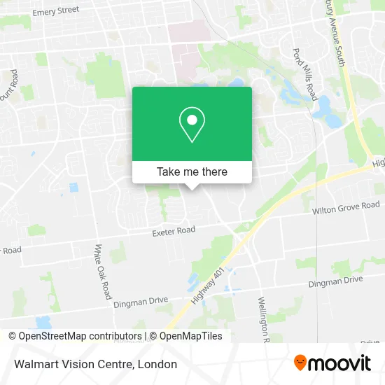 Walmart Vision Centre map