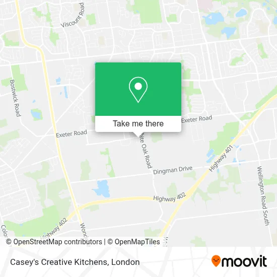 Casey's Creative Kitchens map