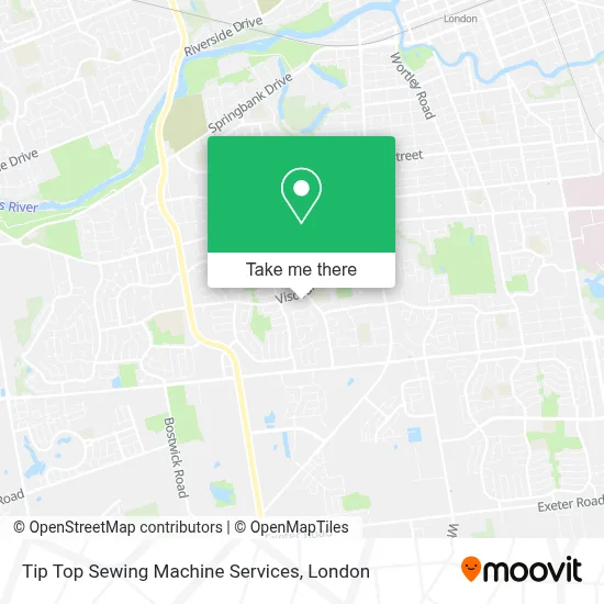 Tip Top Sewing Machine Services map