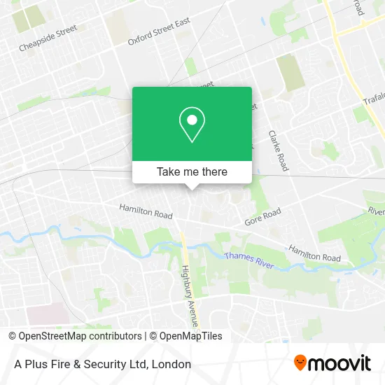 A Plus Fire & Security Ltd map