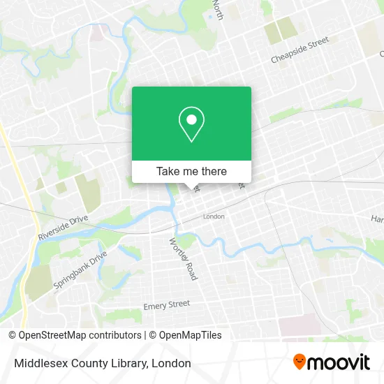 Middlesex County Library map
