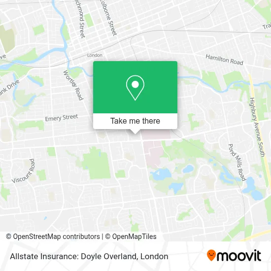 Allstate Insurance: Doyle Overland map