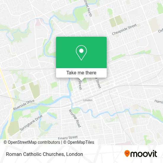 Roman Catholic Churches map
