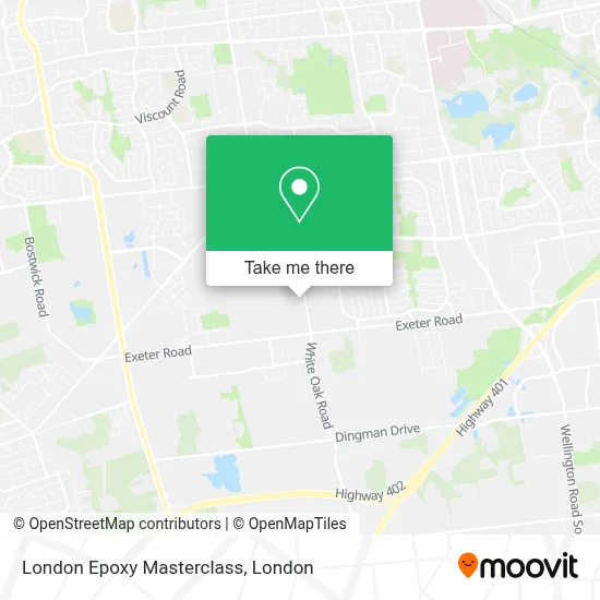 London Epoxy Masterclass map