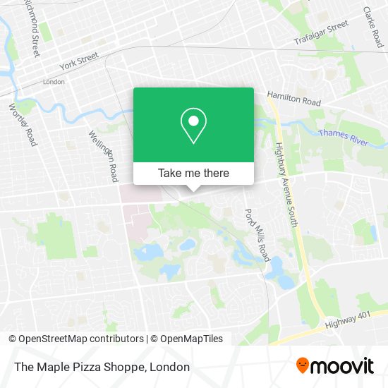 The Maple Pizza Shoppe map