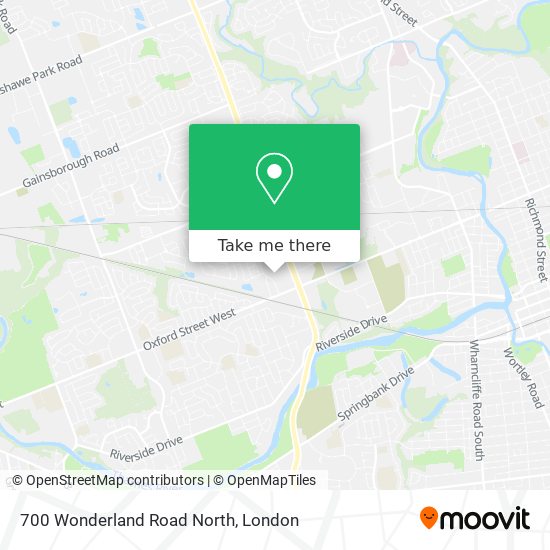 700 Wonderland Road North map