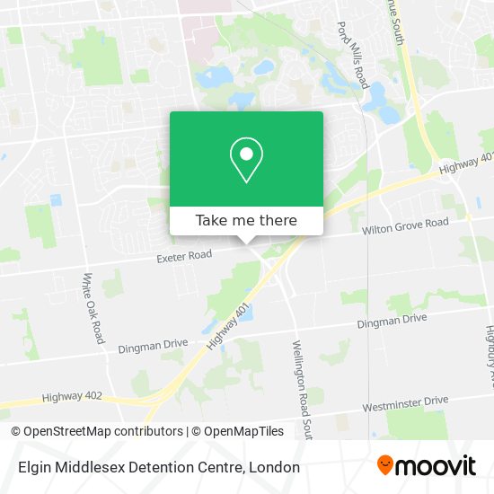 Elgin Middlesex Detention Centre map