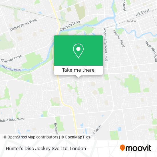 Hunter's Disc Jockey Svc Ltd map
