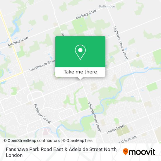 Fanshawe Park Road East & Adelaide Street North map