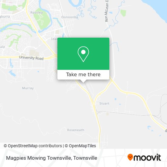 Mapa Magpies Mowing Townsville