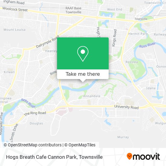 Mapa Hogs Breath Cafe Cannon Park