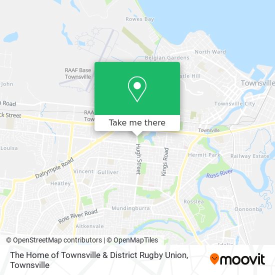 Mapa The Home of Townsville & District Rugby Union