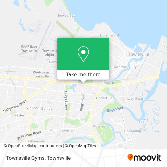 Townsville Gyms map