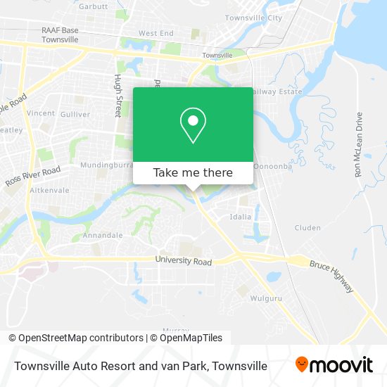 Townsville Auto Resort and van Park map