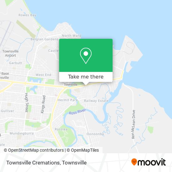 Townsville Cremations map