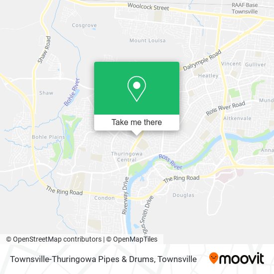 Townsville-Thuringowa Pipes & Drums map