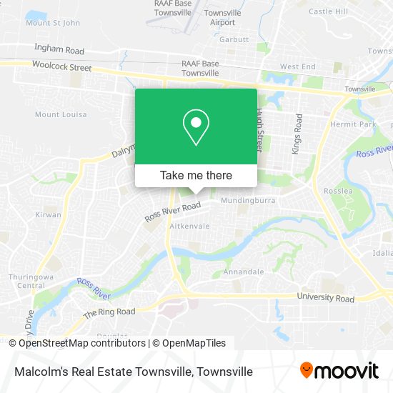 Mapa Malcolm's Real Estate Townsville