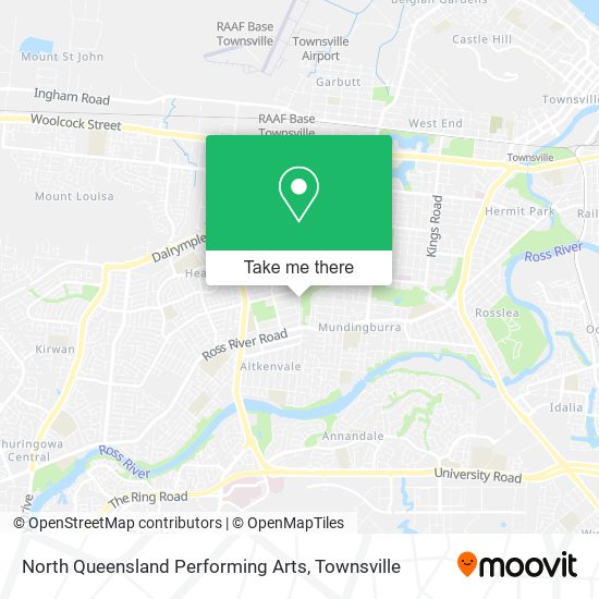 North Queensland Performing Arts map