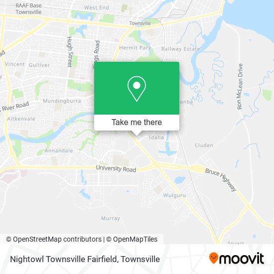 Mapa Nightowl Townsville Fairfield