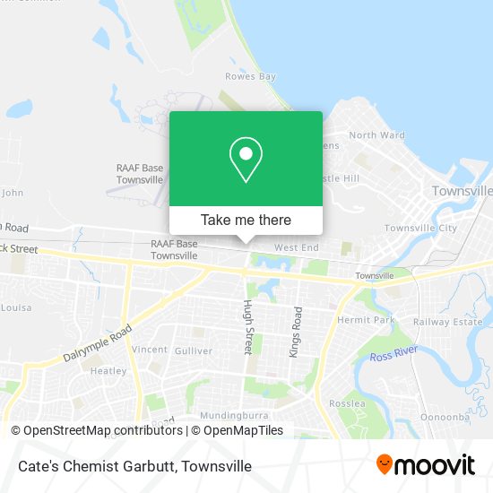 Cate's Chemist Garbutt map
