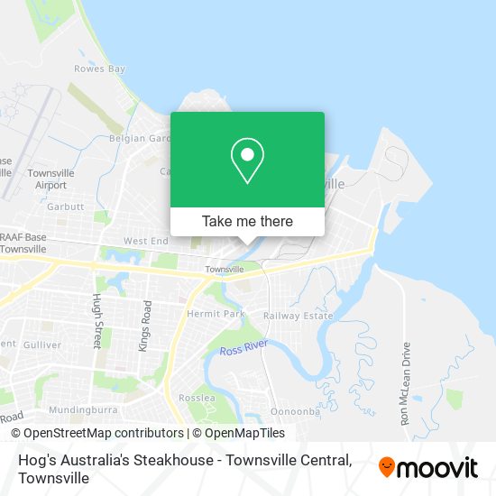 Mapa Hog's Australia's Steakhouse - Townsville Central