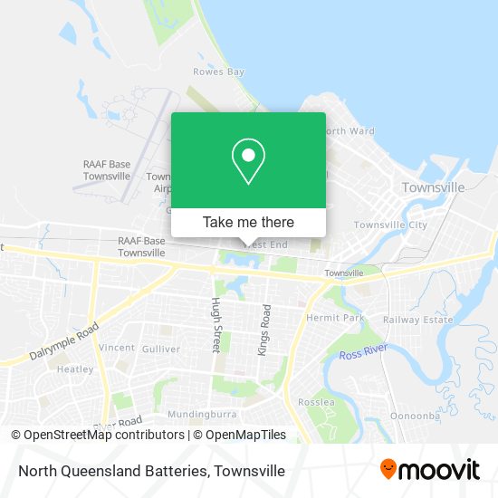 North Queensland Batteries map