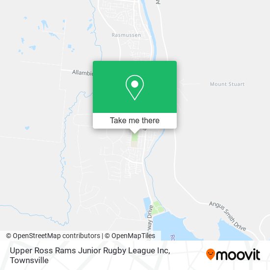 Upper Ross Rams Junior Rugby League Inc map