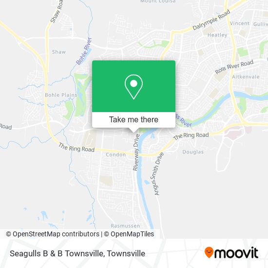 Seagulls B & B Townsville map