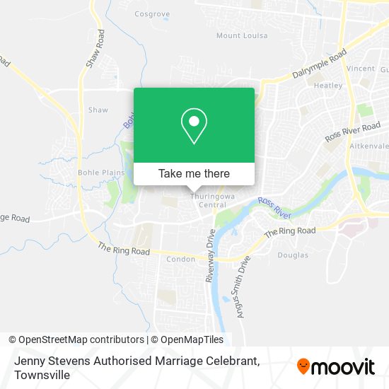 Jenny Stevens Authorised Marriage Celebrant map