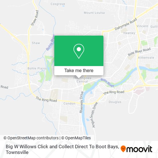 Mapa Big W Willows Click and Collect Direct To Boot Bays