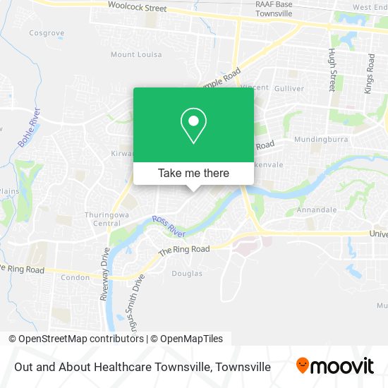 Mapa Out and About Healthcare Townsville