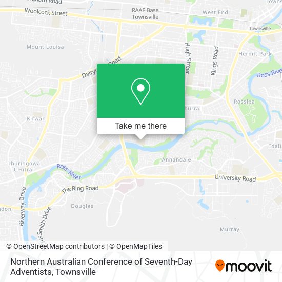 Mapa Northern Australian Conference of Seventh-Day Adventists