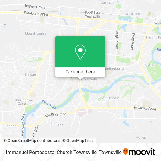 Immanuel Pentecostal Church Townsville map
