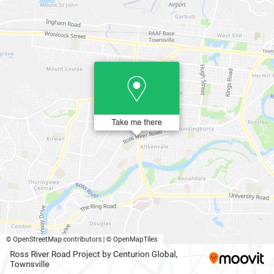 Mapa Ross River Road Project by Centurion Global