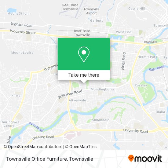 Townsville Office Furniture map