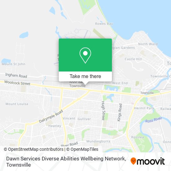 Mapa Dawn Services Diverse Abilities Wellbeing Network