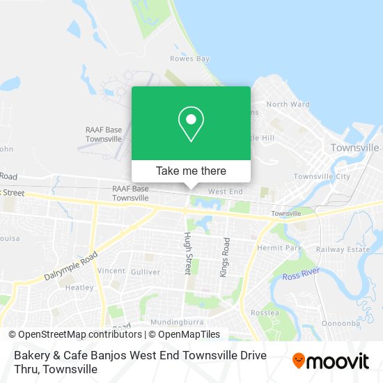 Bakery & Cafe Banjos West End Townsville Drive Thru map