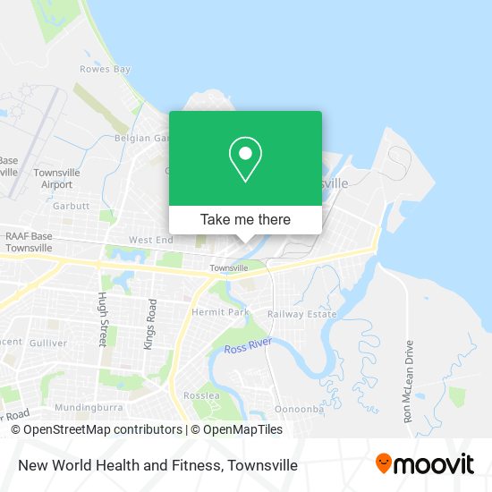 New World Health and Fitness map