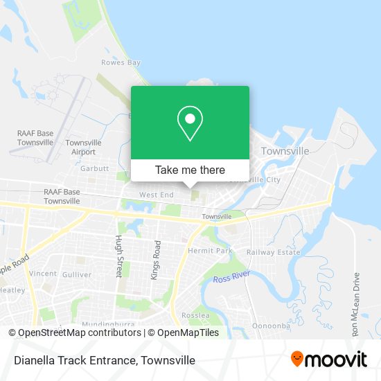 Dianella Track Entrance map