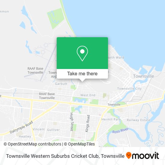 Mapa Townsville Western Suburbs Cricket Club