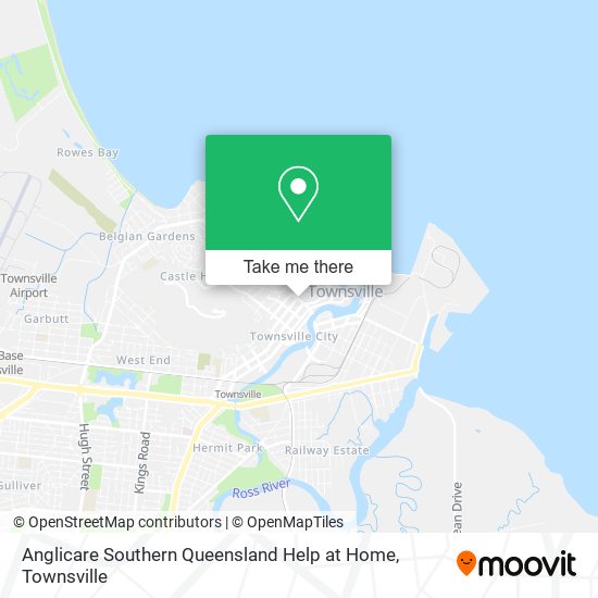 Mapa Anglicare Southern Queensland Help at Home