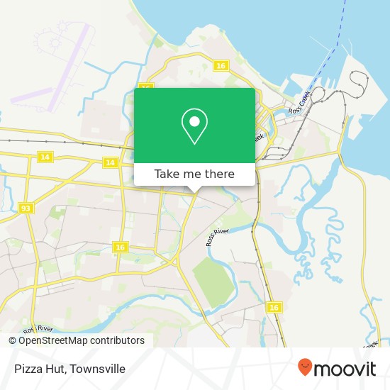 Mapa Pizza Hut, Charters Towers Rd Hyde Park QLD 4812