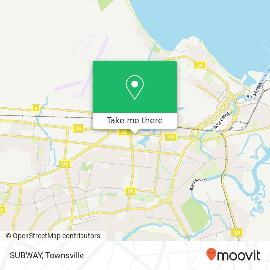 Mapa SUBWAY, Woolcock St Currajong QLD 4812