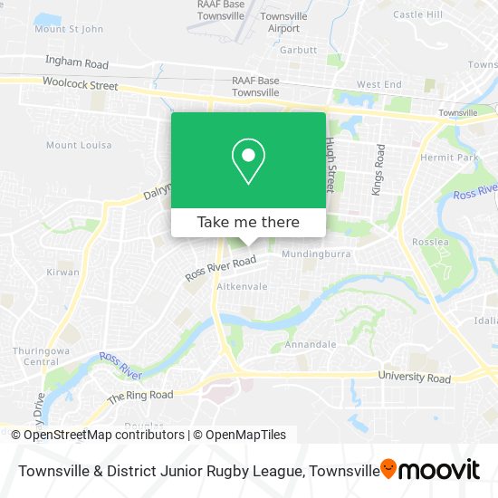 Townsville & District Junior Rugby League map