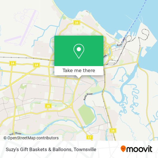 Mapa Suzy's Gift Baskets & Balloons