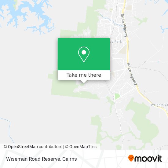 Wiseman Road Reserve map