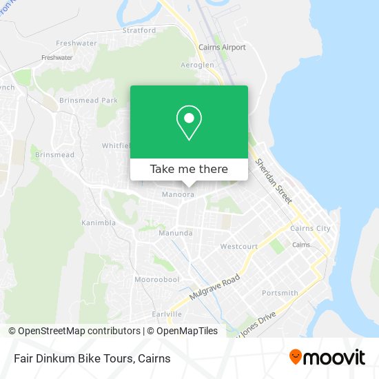 Fair Dinkum Bike Tours map