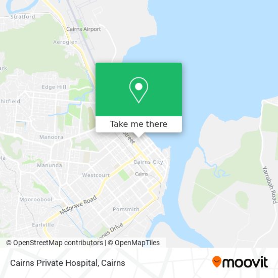 Cairns Private Hospital map