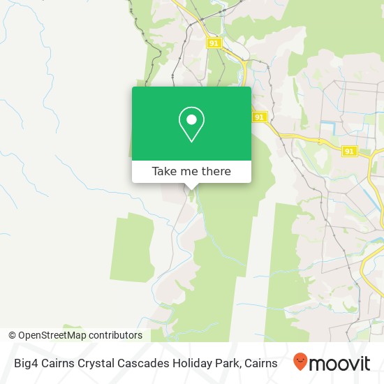 Mapa Big4 Cairns Crystal Cascades Holiday Park