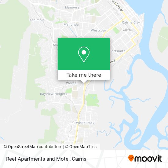 Reef Apartments and Motel map